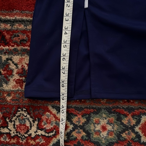 Retro navy dress with sleeves - Picture 4 of 7